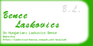 bence laskovics business card